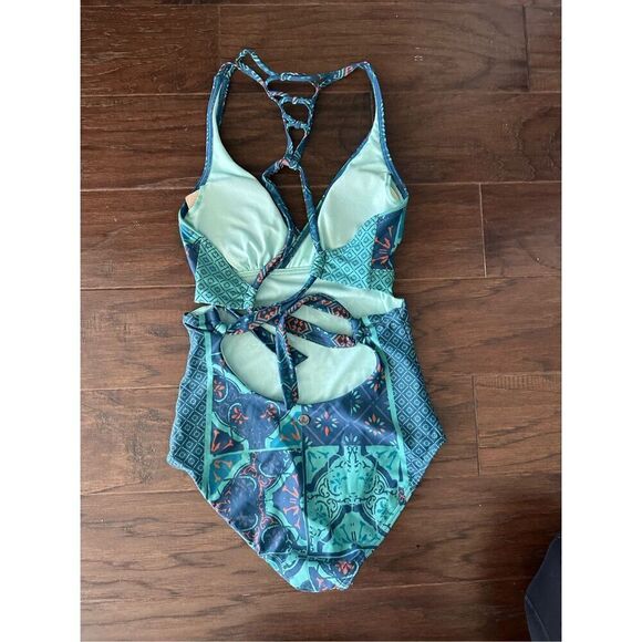 Prana Atalia One Piece Lace Up Swimsuit - Picture 3 of 7
